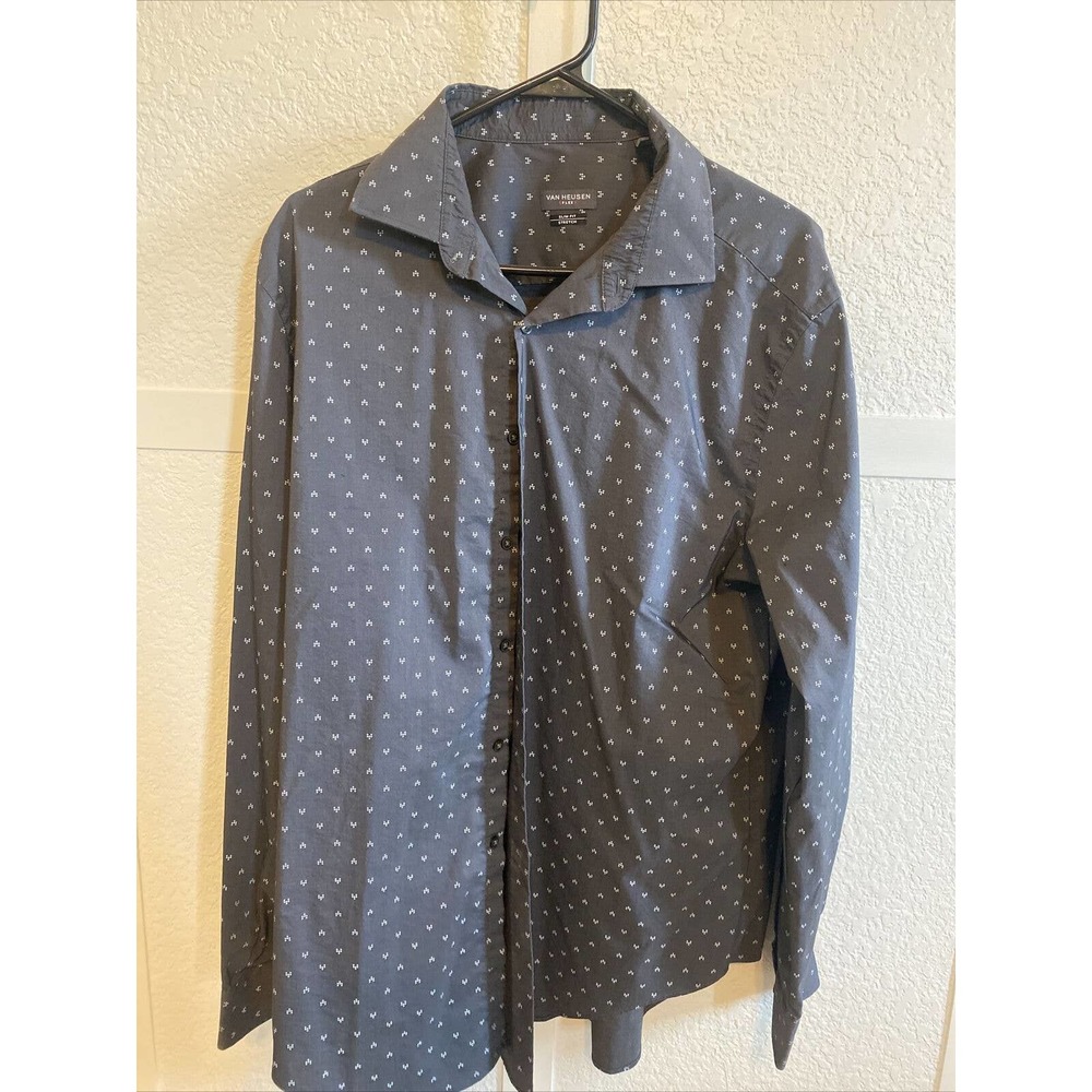 Van Heusen Mens Slim-Fit Stretch Flex Collar Dress Shirt XL